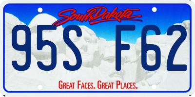SD license plate 95SF62