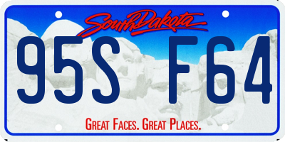 SD license plate 95SF64