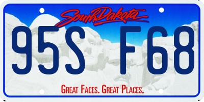 SD license plate 95SF68