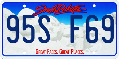 SD license plate 95SF69