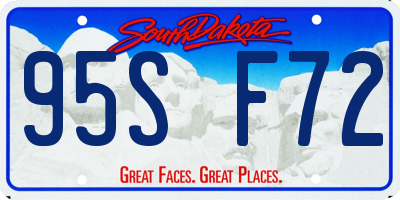 SD license plate 95SF72