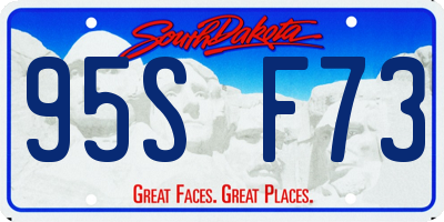 SD license plate 95SF73