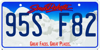 SD license plate 95SF82