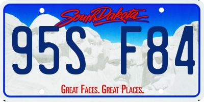 SD license plate 95SF84