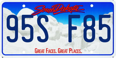 SD license plate 95SF85