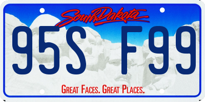 SD license plate 95SF99