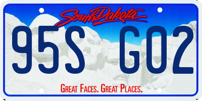 SD license plate 95SG02