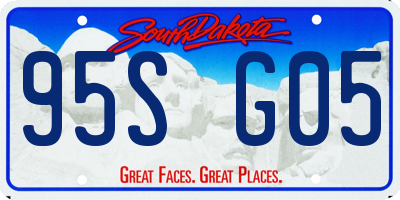 SD license plate 95SG05