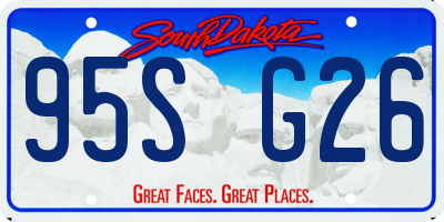 SD license plate 95SG26