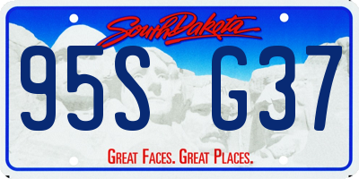 SD license plate 95SG37