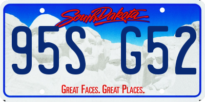 SD license plate 95SG52