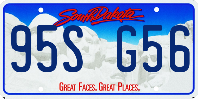 SD license plate 95SG56
