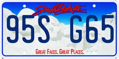 SD license plate 95SG65