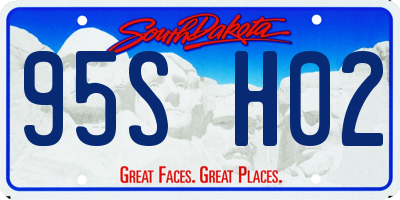SD license plate 95SH02