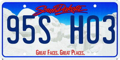 SD license plate 95SH03