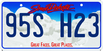 SD license plate 95SH23