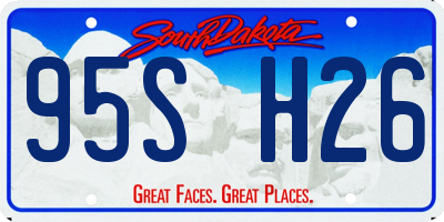 SD license plate 95SH26
