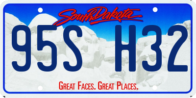 SD license plate 95SH32