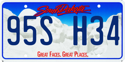 SD license plate 95SH34