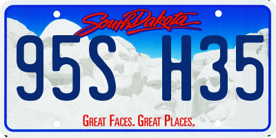 SD license plate 95SH35