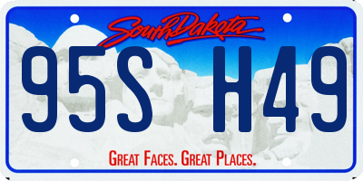 SD license plate 95SH49