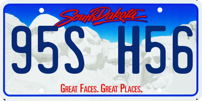 SD license plate 95SH56