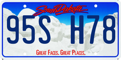 SD license plate 95SH78