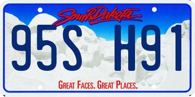 SD license plate 95SH91