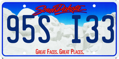 SD license plate 95SI33