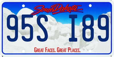 SD license plate 95SI89