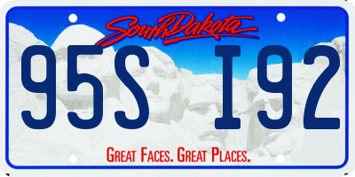 SD license plate 95SI92