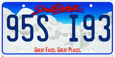 SD license plate 95SI93