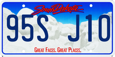 SD license plate 95SJ10