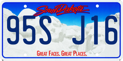 SD license plate 95SJ16