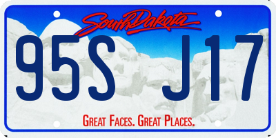 SD license plate 95SJ17