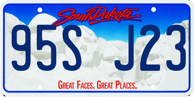 SD license plate 95SJ23