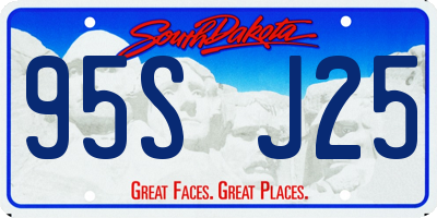 SD license plate 95SJ25