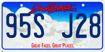 SD license plate 95SJ28