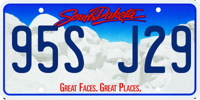 SD license plate 95SJ29