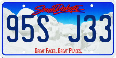 SD license plate 95SJ33