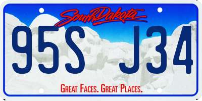 SD license plate 95SJ34