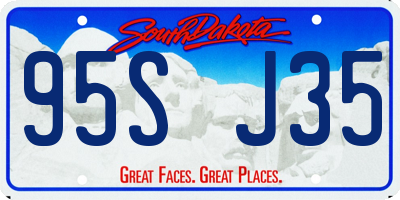 SD license plate 95SJ35
