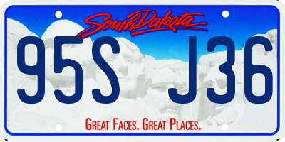 SD license plate 95SJ36