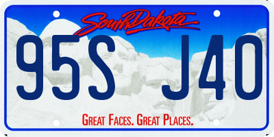 SD license plate 95SJ40