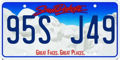 SD license plate 95SJ49