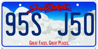 SD license plate 95SJ50