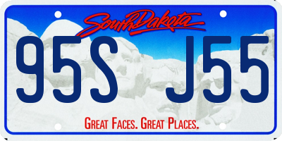 SD license plate 95SJ55