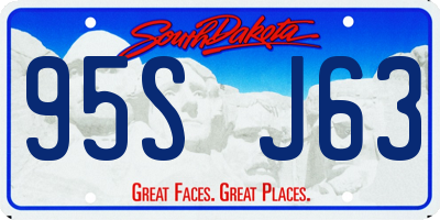 SD license plate 95SJ63