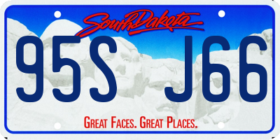 SD license plate 95SJ66