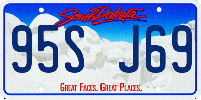 SD license plate 95SJ69